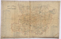 Trévières. Carte du canton de Trévières.