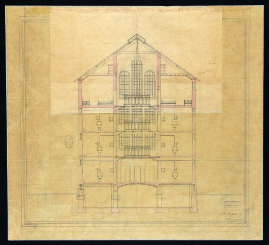 Coupe transversale sur les cellules avec ajout d'un étage supplémentaire