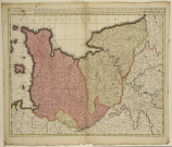 Carte de la Normandie (Normannia Ducatus, tumn Superior..., tum Inferior...), par Gérard Valk graveur