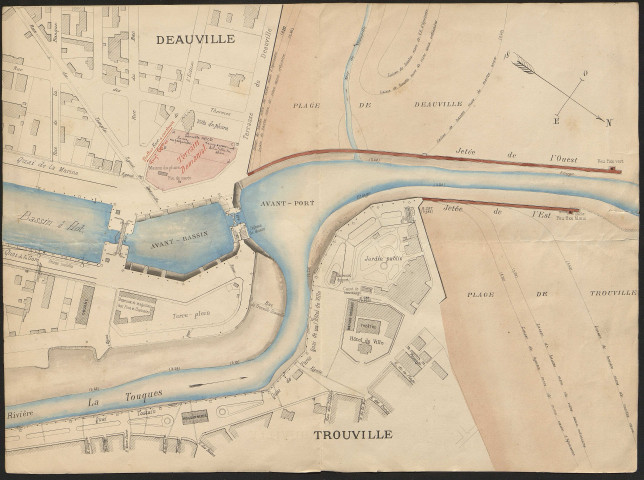 Établissement d'une bordure de trottoir dans la rue de l'Écluse