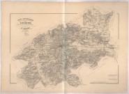 Carte topographique des cantons Est et Ouest de Lisieux par Simon, géomètre en chef du cadastre