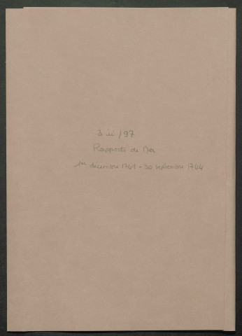 1er décembre 1741-30 septembre 1744