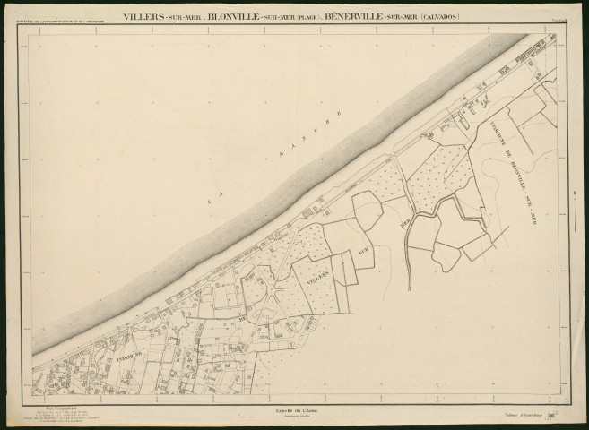 Plans de topographique de Villers-sur-Mer, Blonville-sur-Mer et Bénerville