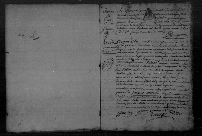 Section Est, an VII-an IX