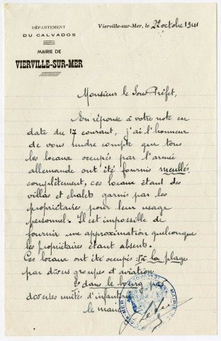 Cantonnements, matériels