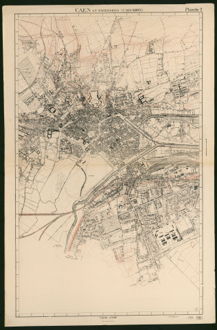 Plan topographique "Caen et extensions"