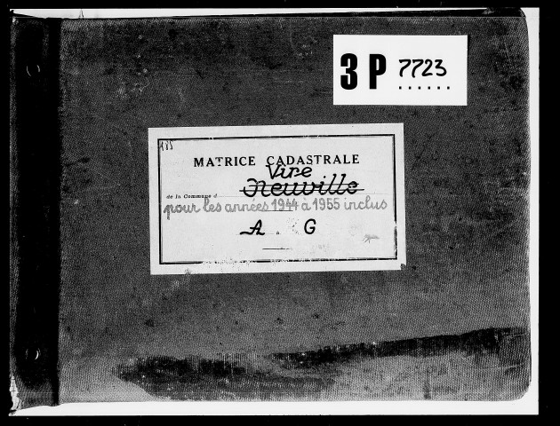 matrice cadastrale des propriétés bâties, 1944-1955, A-G