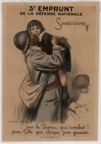 Affiche illustrée appelant à la souscription au troisième emprunt de la défense nationale.