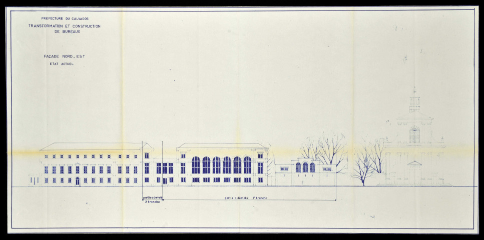Plan de la façade nord-est [1966]