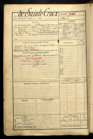 Sainte-Croix de, Daniel André