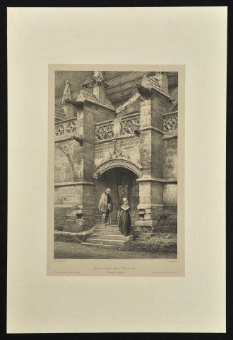 10 - Porche de l'église Saint Gilles, à Caen. Normandie 2me partie. Par Augustin Lemaitre et Bachelier