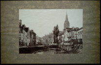 Eglise Saint-Pierre, l'Odon et la rue des quais, vers 1858 (document n°4)