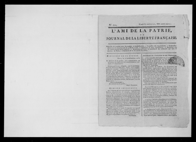 Ami de la Patrie ou Journal de la liberté française (L')