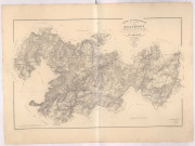 Carte topographique du canton de Balleroy par Simon, géomètre en chef du cadastre