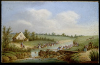 "Les lavandières de Grandcamp, Calvados", par Jules Loebnitz et J. Gauvin