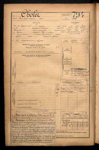 Cholet, Henri Joseph Auguste