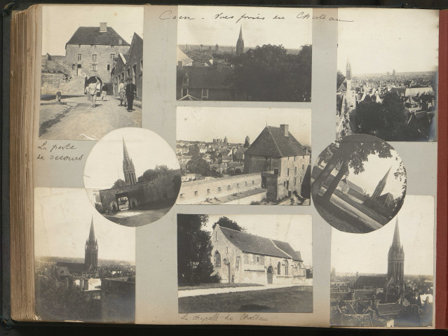 Château de Caen (le poste de secours, la chapelle, vues de la ville depuis le château) (page 61).