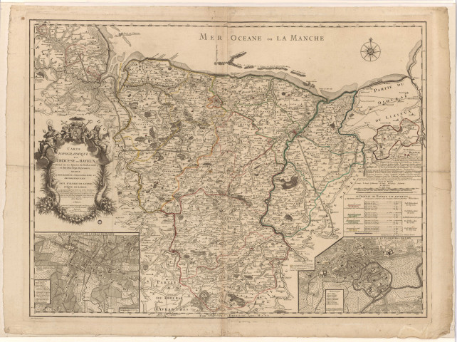 Carte topographique du diocèse de Bayeux.