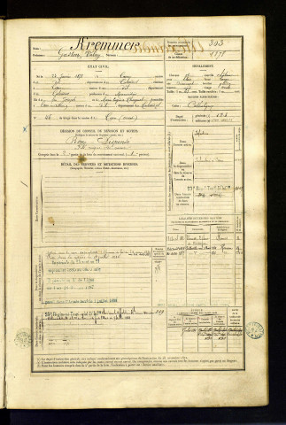 Kremmer, Gaston Valery