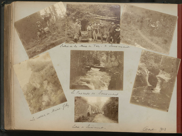 Soumont (cascade, mine de fer), Mont-Joly, août 1903 (page 57).