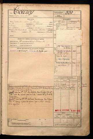 Touzey, Eugène Paul Louis