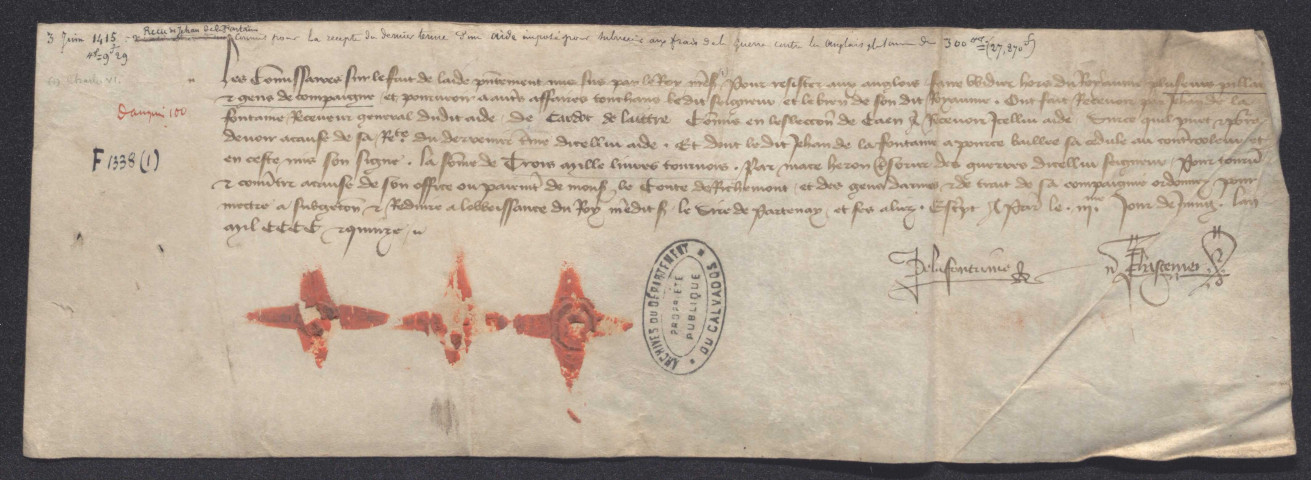 Cardot de Lestre, receveur des aides