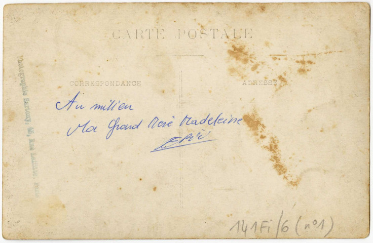 Infirmières, infirmiers, médecins militaires et soldats blessés à l'hôpital provisoire de Luc-sur-Mer durant la Première Guerre mondiale (placé dans le Casino) (n°1 à 4)