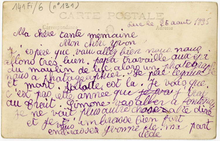 Menuisiers, charpentiers, maçons à Luc-sur-Mer (n°131 à 134)