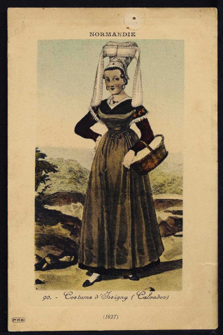 Coiffes et costumes traditionnels normands (cartes postales n°185 à 188, 251)