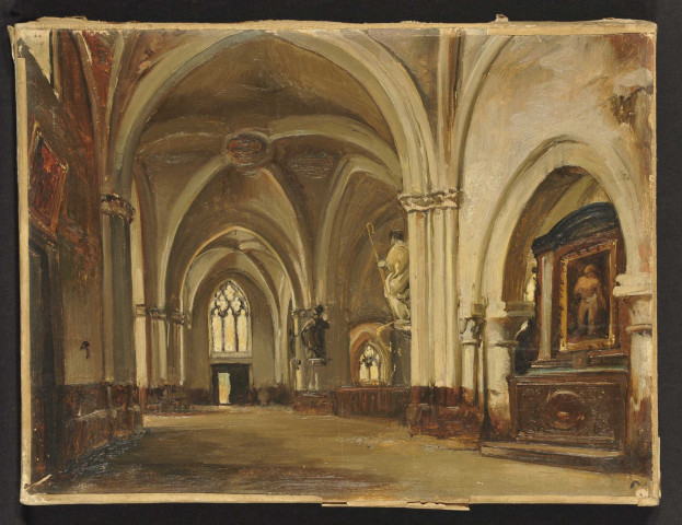 Eglise de Saint-Hymer, intérieur, par Langlois