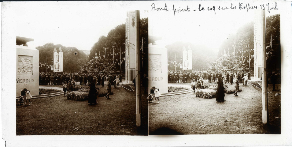 Première Guerre mondiale et commémorations aux Champs-Elysées du 13 juillet 1919 (photos n°33 à 39)