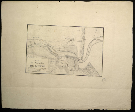 Plan de l'embouchure de l'Orne, par Pattu