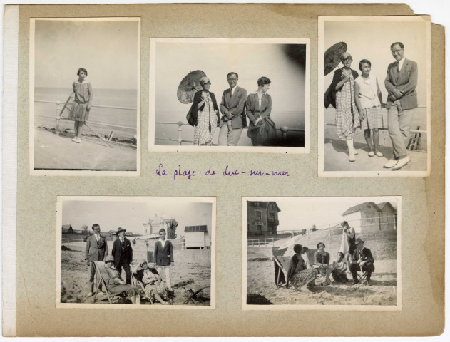 Ensemble de 28 photos d'une même famille [rouennaise] à Luc et environs (planches d'album n°22 à 24)
