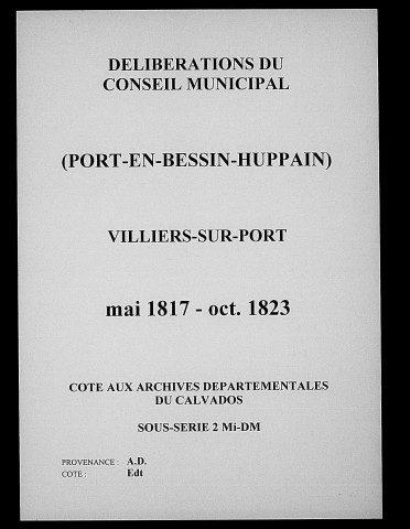 Villiers-sur-Port 1817-1823