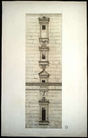 Manoir d'Escoville à Caen (fenêtres d'escalier, planche 5), par Séchan