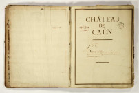 Château de Caen : plans des bâtiments et logements. Dosseville