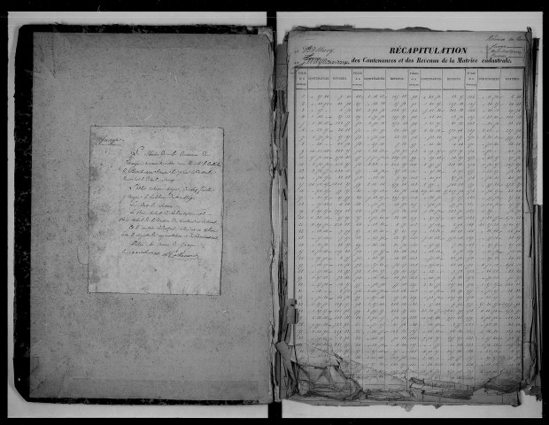 matrice cadastrale des propriétés foncières (bâties et non bâties), 1832-1890, 1er vol. (folios 1-408)