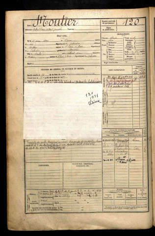 Moutier, Hubert Louis Albert Joseph