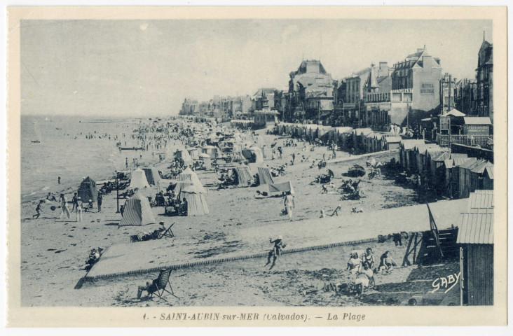 Saint-Aubin-sur-Mer : la plage (bains de mer)