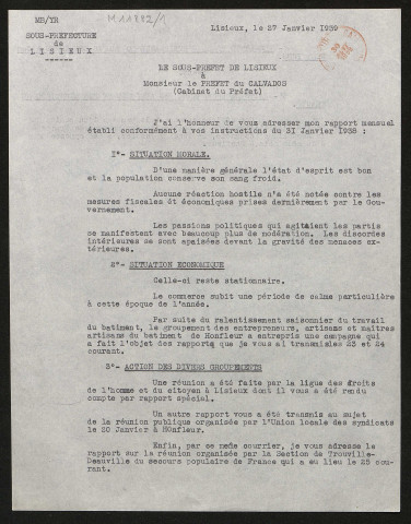 Janvier à septembre 1939