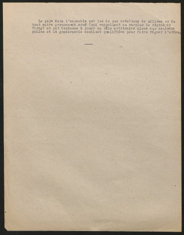 Rapports non datés, dont un incomplet, pour 1945