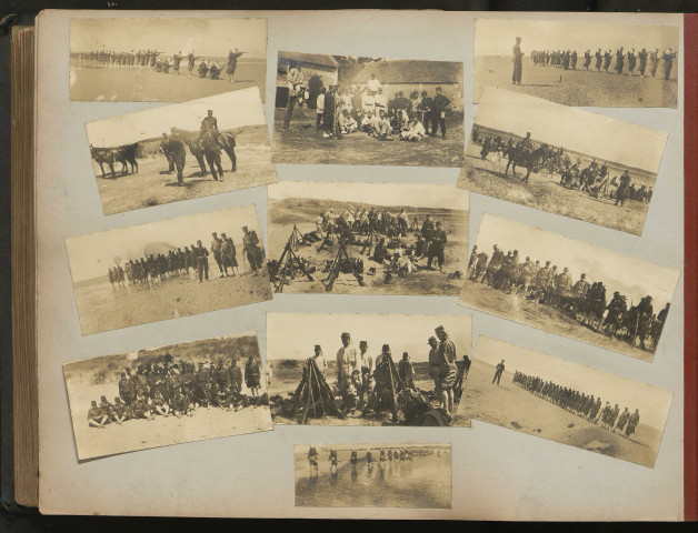 Manœuvres militaires en bord de mer (page 98).