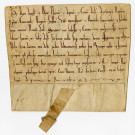 Acte d'Henri II, écrit de la main d'Etienne de Fougères, donnant une rente à Bonneville-sur-Touques