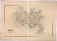Carte topographique du canton de Mézidon par Simon, géomètre en chef du cadastre