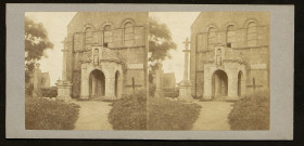 "Portail de l'église de Lucques [Luc-sur-Mer]. Environ de Caen", par E.V