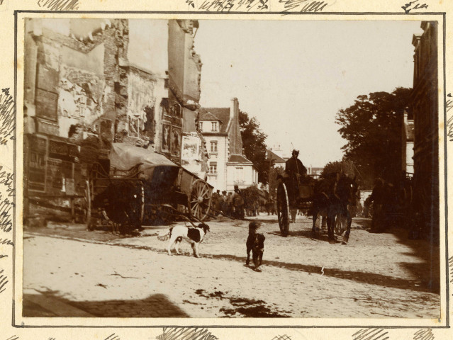 Charrettes à cheval rue Pémagnie (photos n°9 et 10)