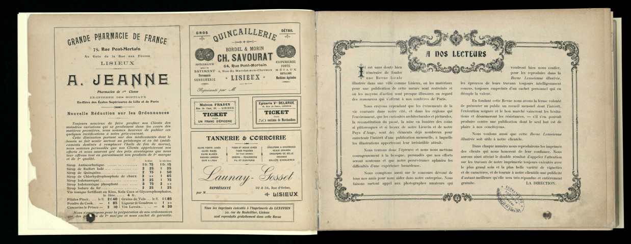 1907 : la Revue lexovienne illustrée.