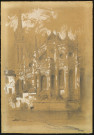 Vue de l'église Saint-Pierre de Caen, par Achille Bligny (1826-1862)