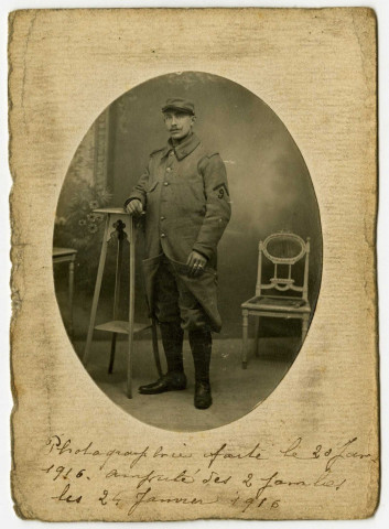 Photographies de poilus et de blessés