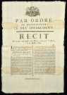Gouvernement de Normandie, François-Henri d'Harcourt (1726- 1802) : Par ordre de Monseigneur de duc d'Harcourt. Récit de ce qui s'est passé à la séance tenue par le roi, le 15 juillet 1789 (n°2098)